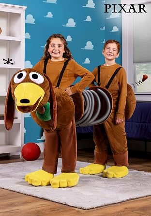 Pixar Kid's Toy Story Slinky Dog Costume, Disney Movie Halloween Costume for Boys and Girls
