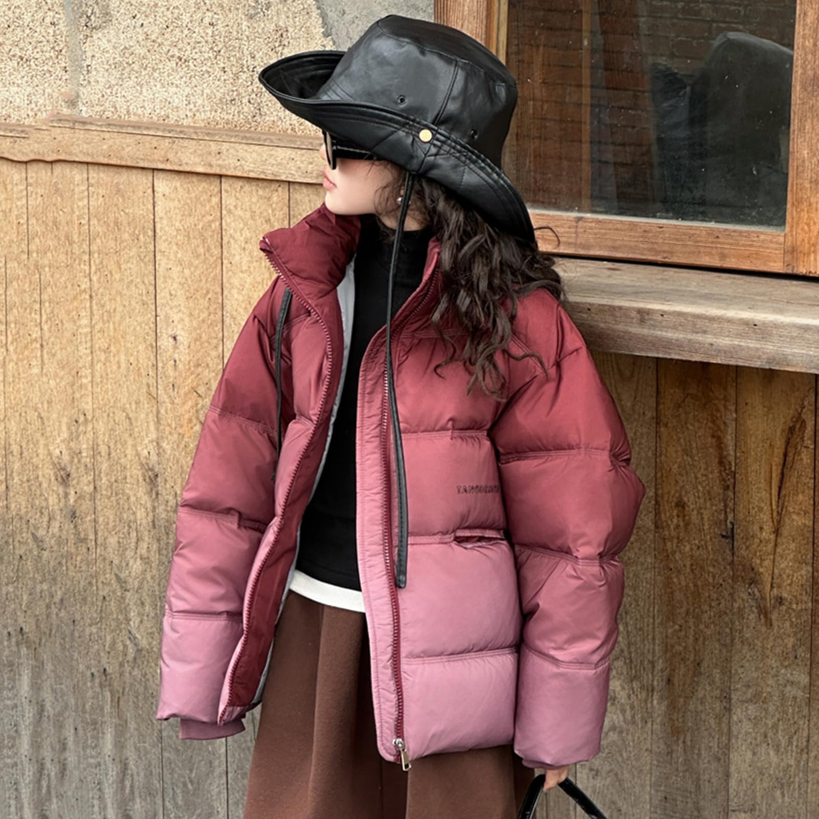 Bambino Piumino Ragazzo A Collo Alto Addensato Giacca Ragazza Antivento Cappotto Caldo Giacca Outdoor Abbigliamento per Inverno