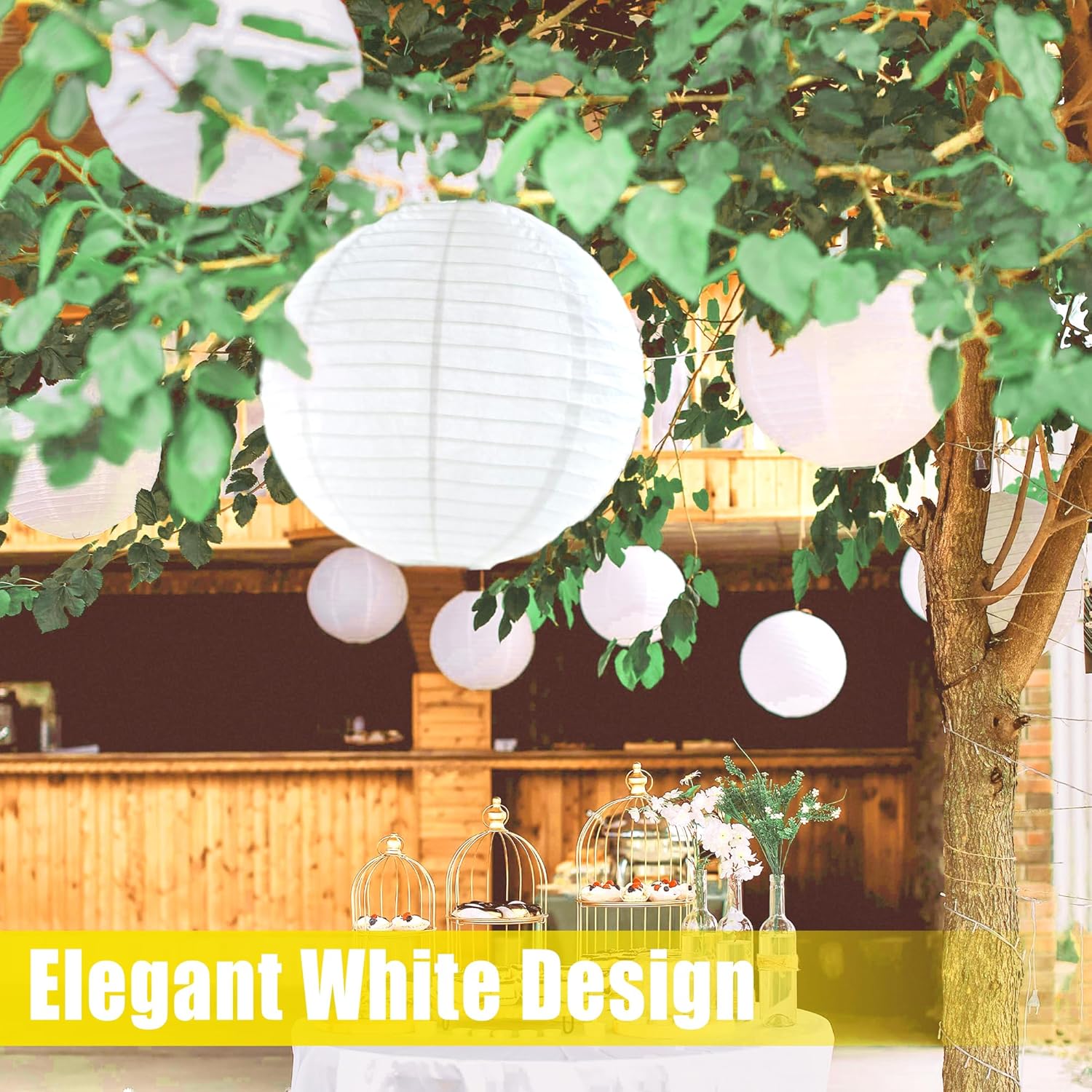 6 Inch White Paper Lanterns (Pack of 10), Sturdy and Reusable, Perfect for Adding a Charming Touch to Parties, Weddings, Home Decor, Special Occasions, and Outdoor Celebrations with Versatile Style