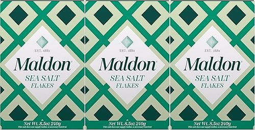 MALDON CRYSTAL SALT Paquete tradicional verde paquete de 3