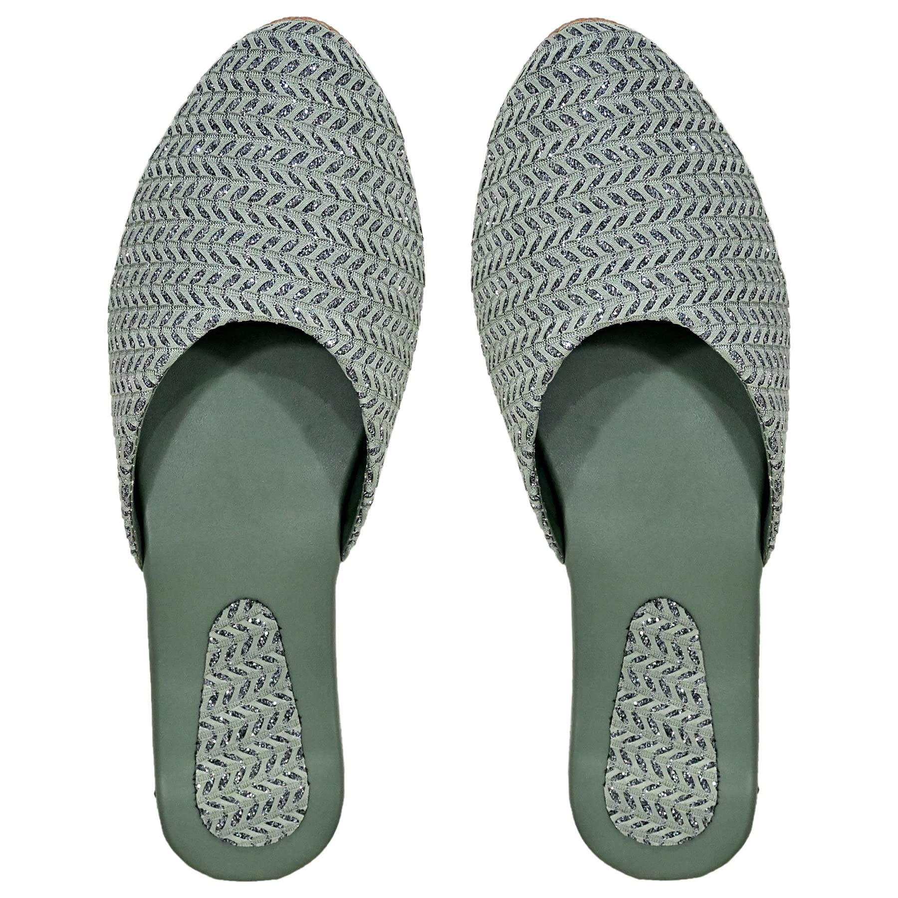 ALTEK Womens Green TPR Sole Mules Fat Bellies Sandal - 6 UK (flat_13122_green_6) (B0BM4S6KSF) Amazon Price History, Amazon Price Tracker