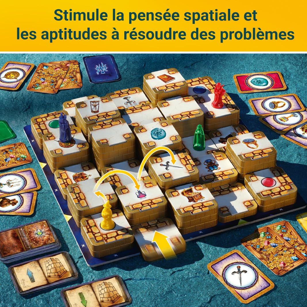 Ravensburger - Le Grand Classique des Jeux de société - Labyrinthe - Labyrinthe 3D - Famille et Enfants - De 2 à 4 Joueurs à partir de 7 Ans - Mixte - 26113 - (Multilingue – Français Inclus)
