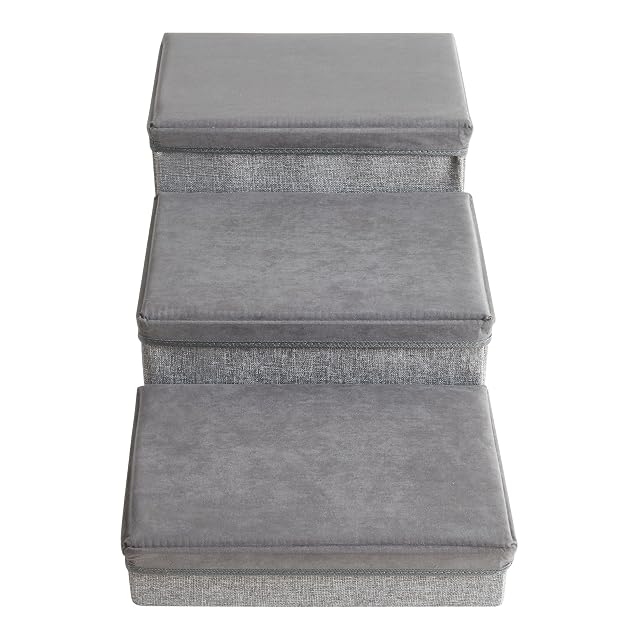 Foto 6 de 8 de [en.casa] Escalera para Perros Vojens 75x40x30 cm Gris
