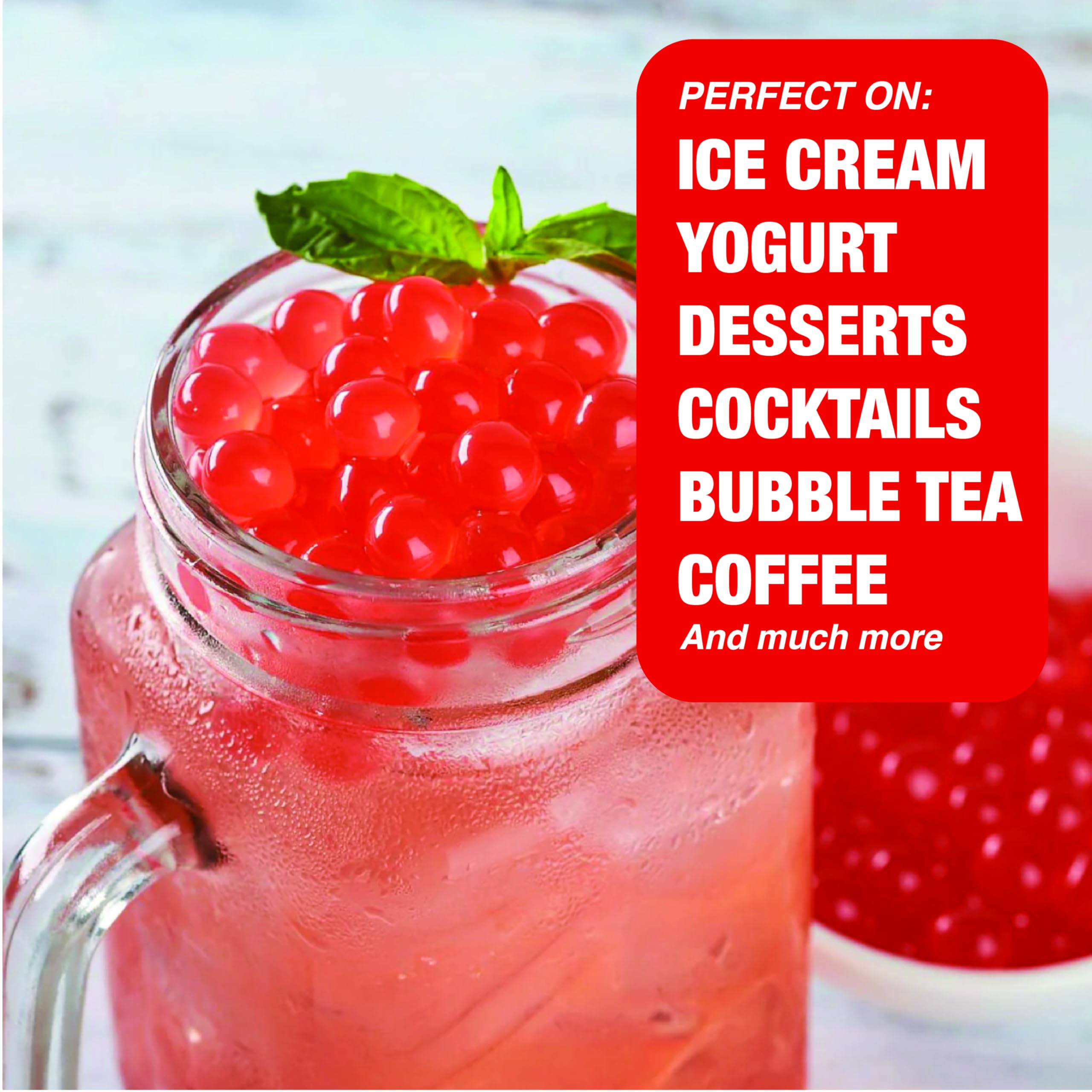 FRANKLY - Mix Perle Bubble Tea - 3x450g Popping Boba | barattoli da 450gr - Per Bubble Tea, Yogurt, Torte e Dolci (Fragola, Mango, Frutto della passione)