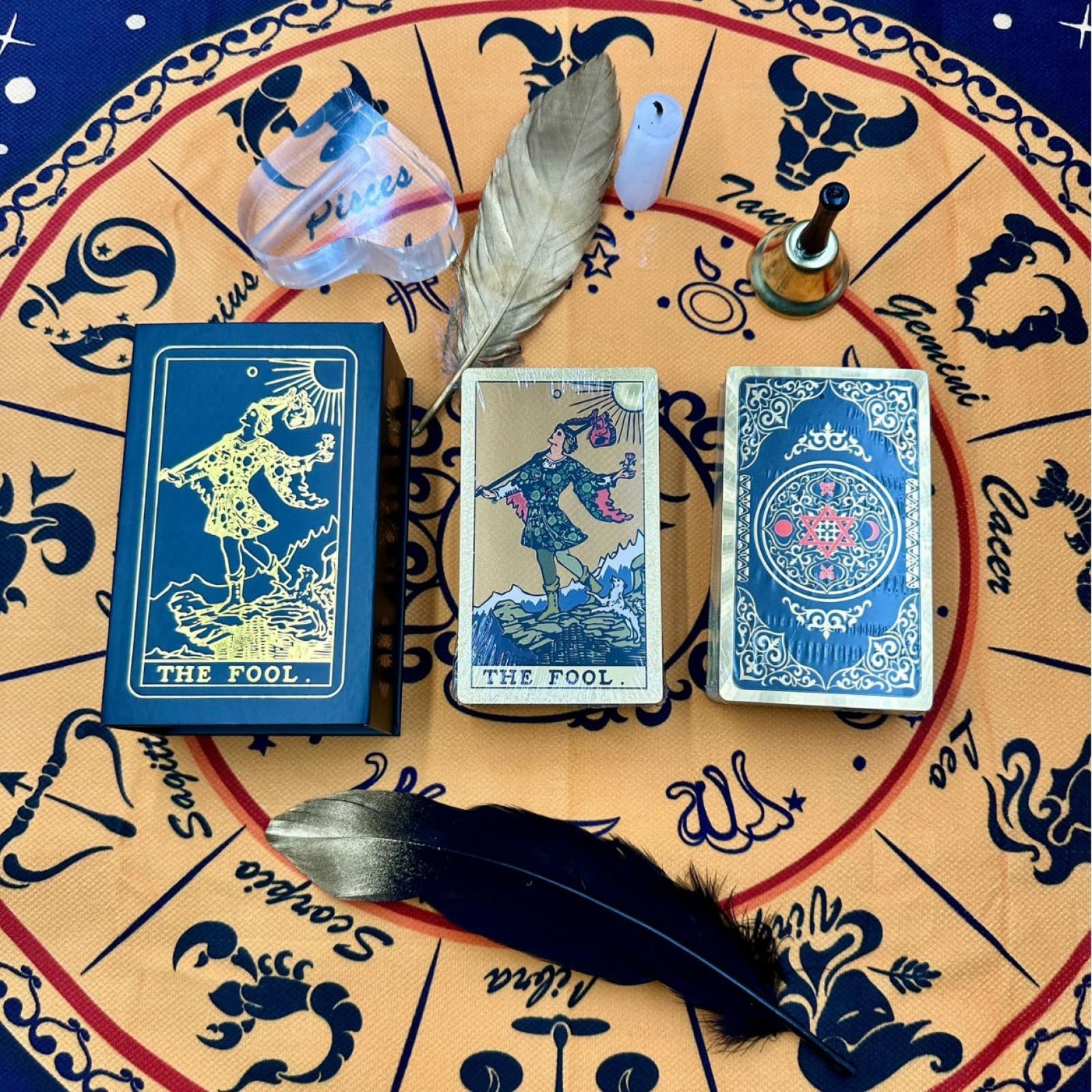 Carte de tarot classique Wet Tarot avec hexagone, étanche, 7 x 12 cm, convient aux débutants