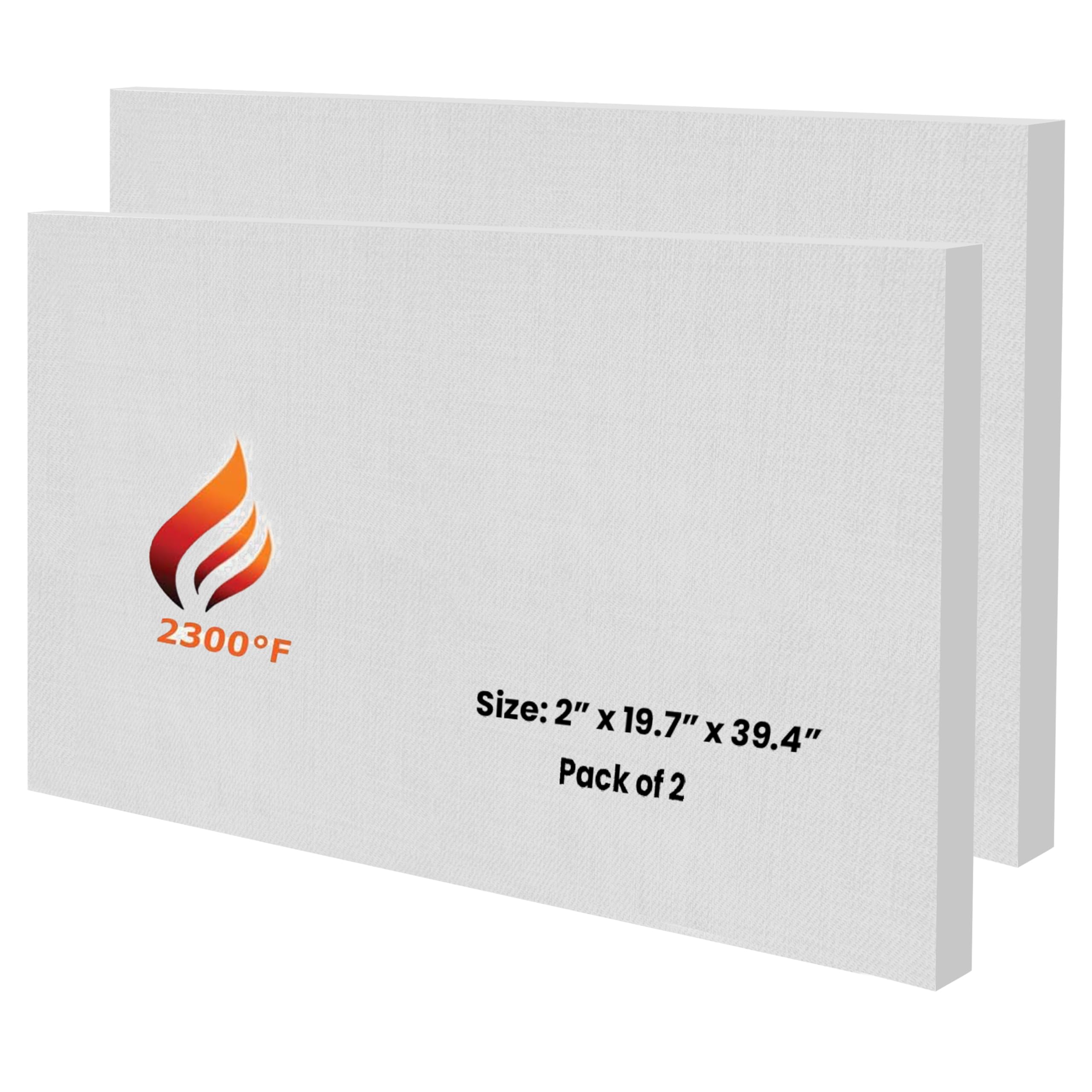 2 Pcs Ceramic Fiber Insulation Board - 2300F Rated - 2