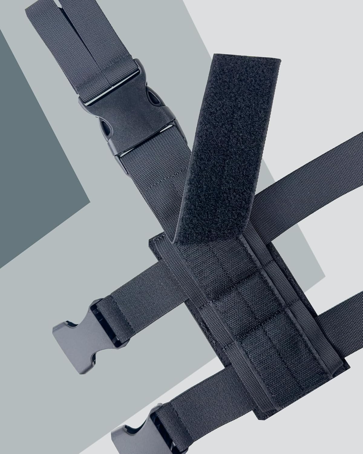 Tactical Molle Drop Leg Platform - Universally Adjustable with Molle Panel to accommodate Both Drop Leg Holster and Knife Holster Leg Strap for Either Left or Right Leg.(Black) - Image 5