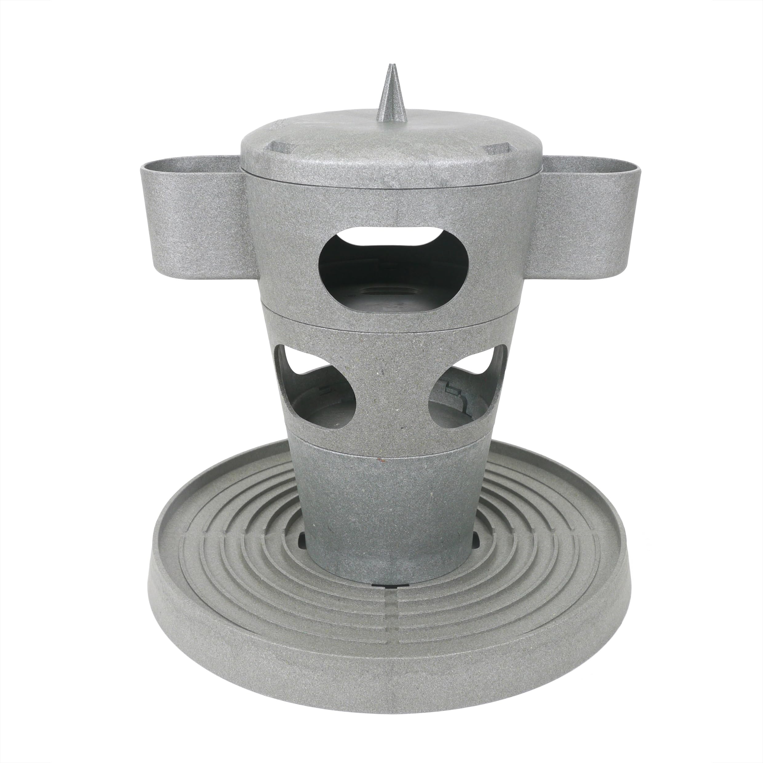 Rosewood Recycled Treat & Feed Chicken Multi Tower, Vegetable and Treat Dispenser for Chickens and Poultry