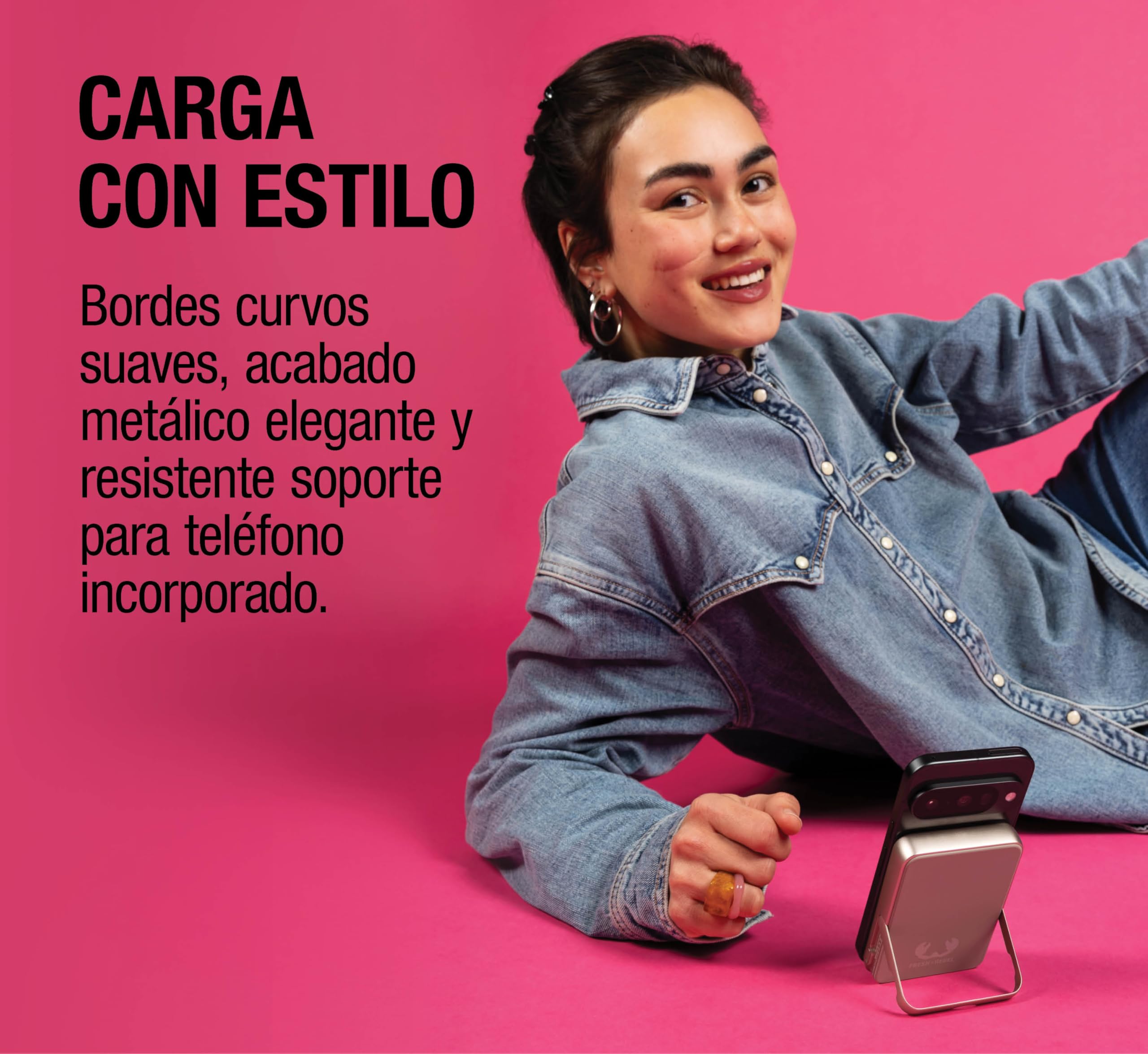Fresh 'n Rebel Batería Externa Magnética Portátil 10000mAh - Compatible MagSafe - Qi2-15W Carga Rápida Inalámbrica - Power Bank iPhone 17/16/15/14/13/12 y Android Qi - Ultradelgada (True Blue)