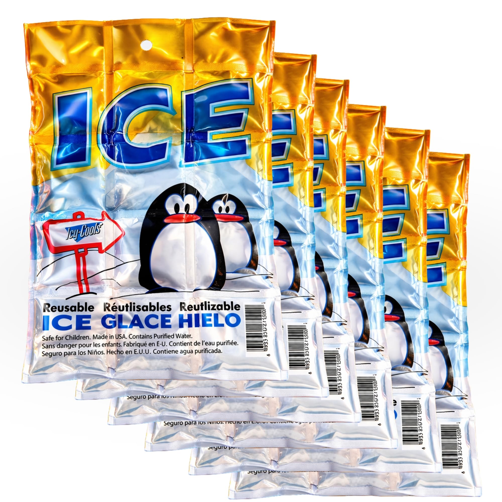 洋楽 ICE CUBE 2LP Amazon.com: ICY-COOLS Penguin Purified Water Reusable Ice Packs