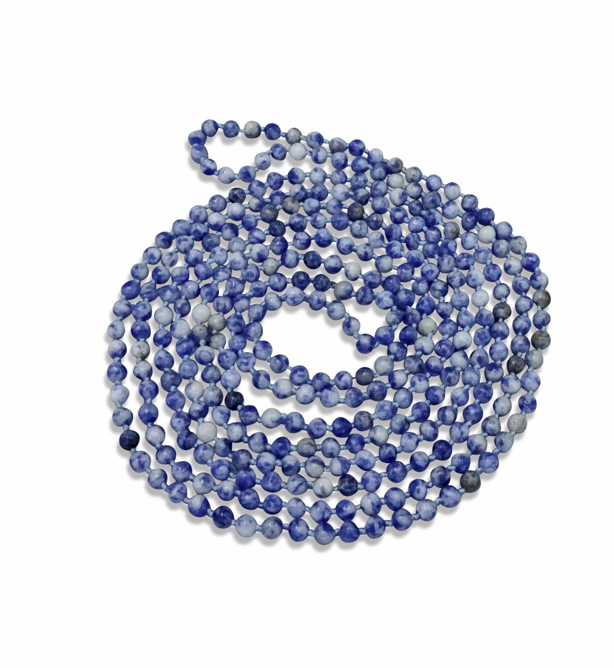 MGR MY GEMS ROCK! BjB 70 Inch 4MM Faceted Natural Fancy Jasper Beaded Light Weight Endless Infinity Long Necklace