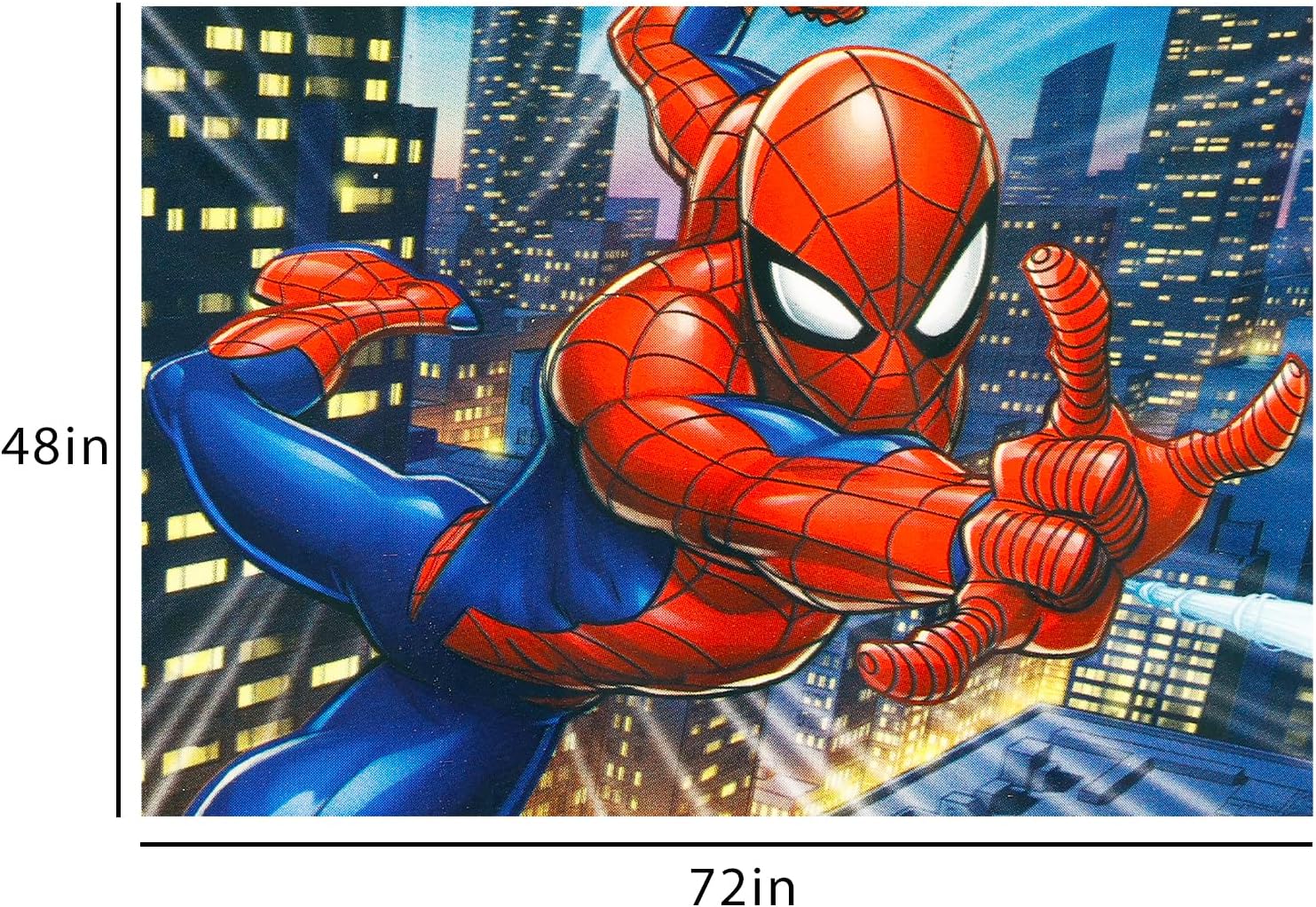 Spiderman Rug for Kids Room Set - Bundle with 48x72in Area Carpet for Bedroom, Room Decor, Plus Stickers and More | Spiderman Rug for Bedroom