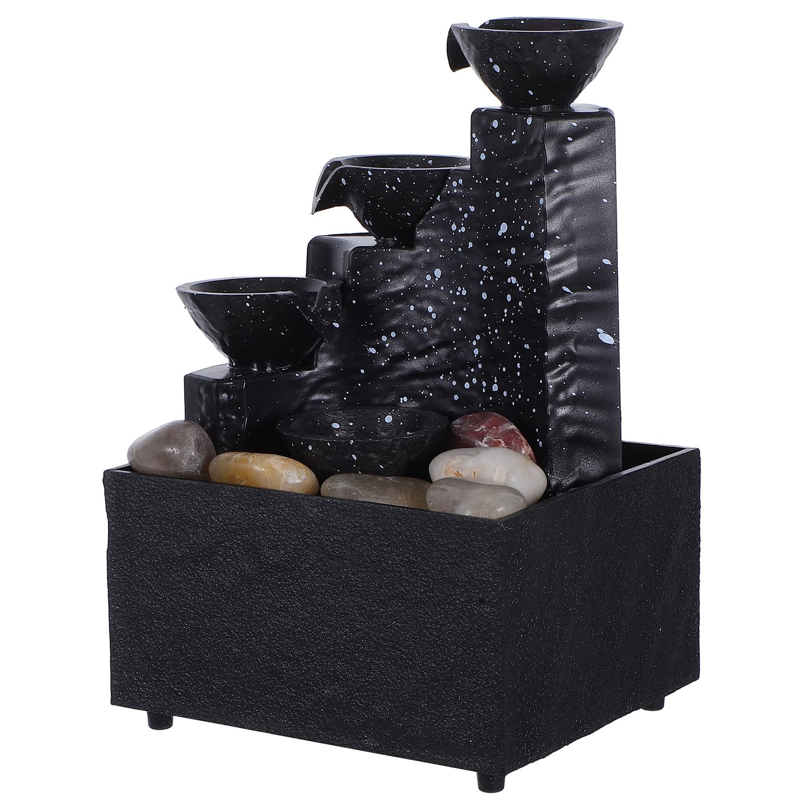 Cascada de mesa para meditación RUNROTOO zen de plástico con diseño elegante interior