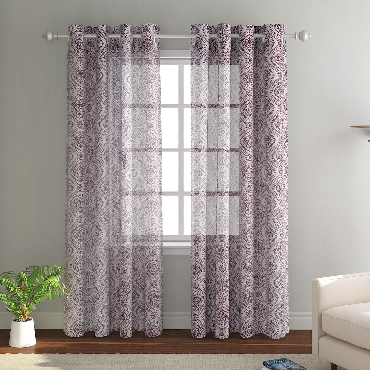 HOKIPO Transparent Sheer Long Window and Door Curtains 9 Feet Long Set of 2 with Tieback, Teal (IN-552-TEAL*2) (B0CBV54HMF) Amazon Price History, Amazon Price Tracker