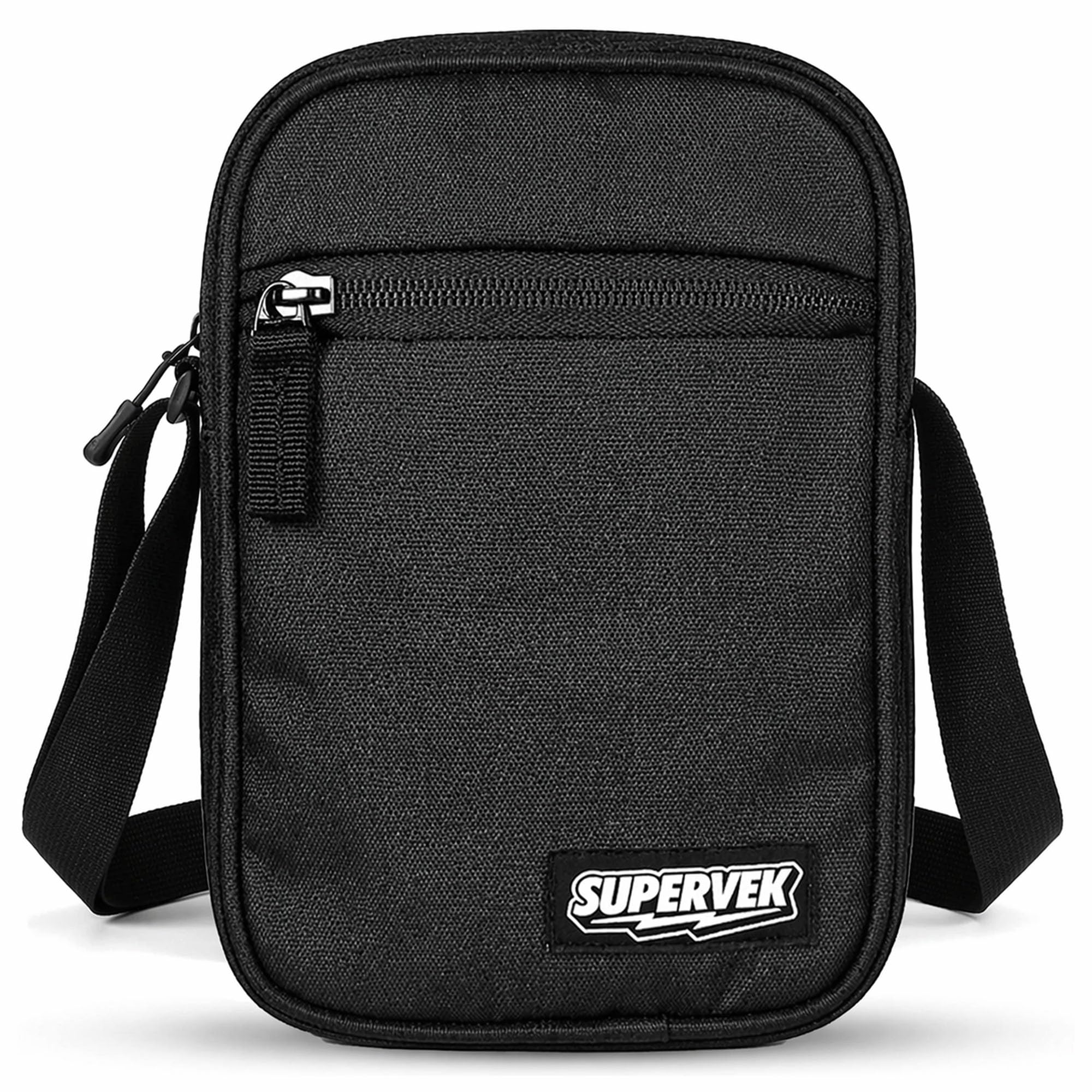 Small Sling Bag for Men Women Crossbody - Water-Resistant Small Side Bag for men travel with Adjustable Strap - Cross Body Shoulder Hand Mini Bag for men - Passport Small Bags for Mens Black