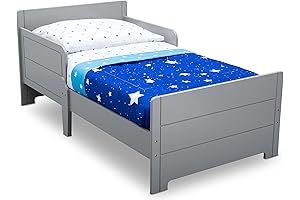 Glimmering Grey Toddler Bed for Restful Nights