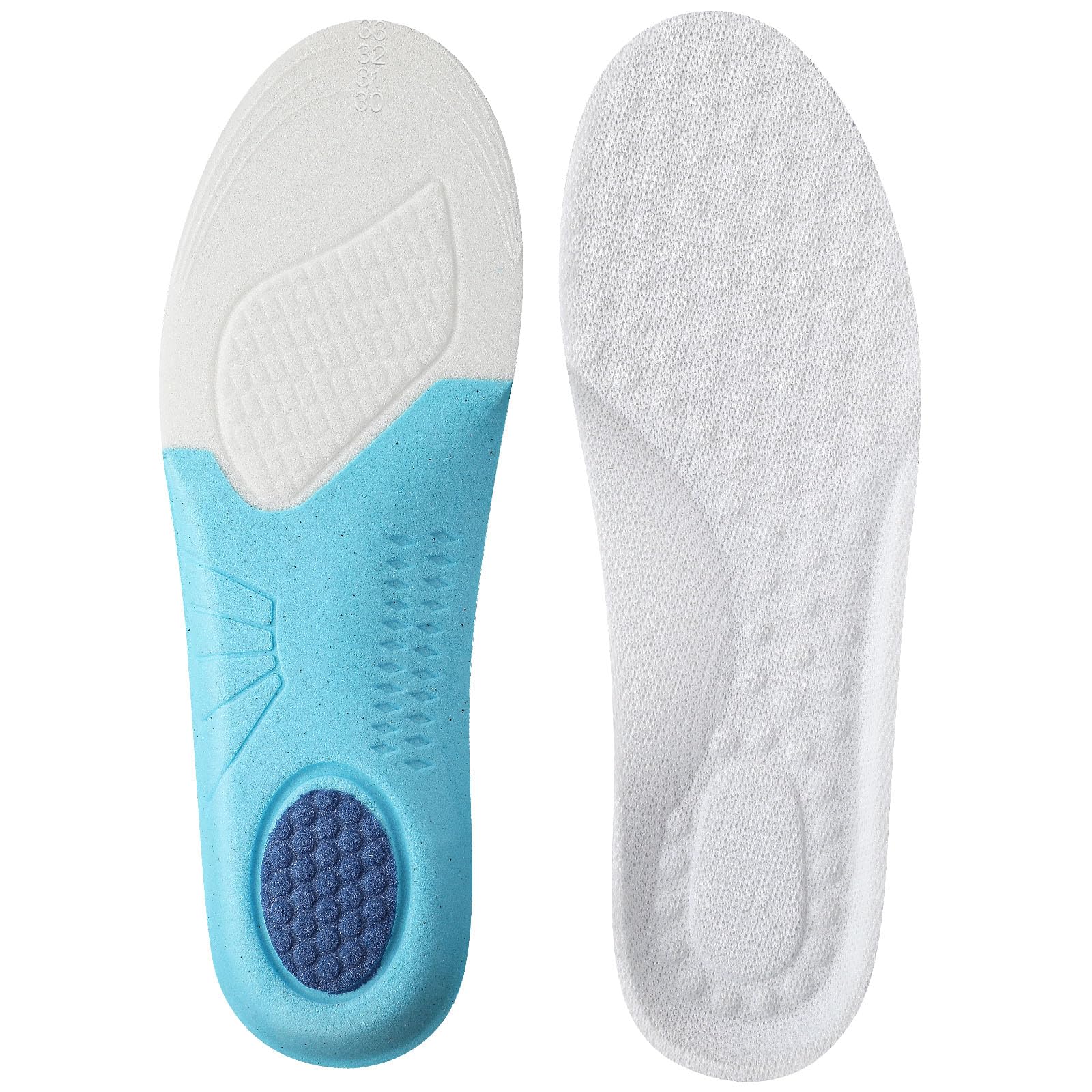 WLLHYFWLLHYF Kids Insoles Memory Foam Sport Shoe Inserts Cropable Replacement Inserts Comfort Children's Arch Support Shock Absorption Cushion (22CM Little kids13-2)