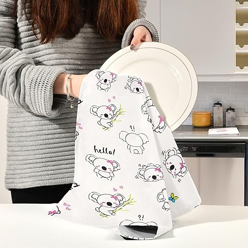 Miniatura 6 de ODAWA Doodle Koala Bear - Toallas colgantes de cocina (18 x 28 pulgadas, 1 unidad)