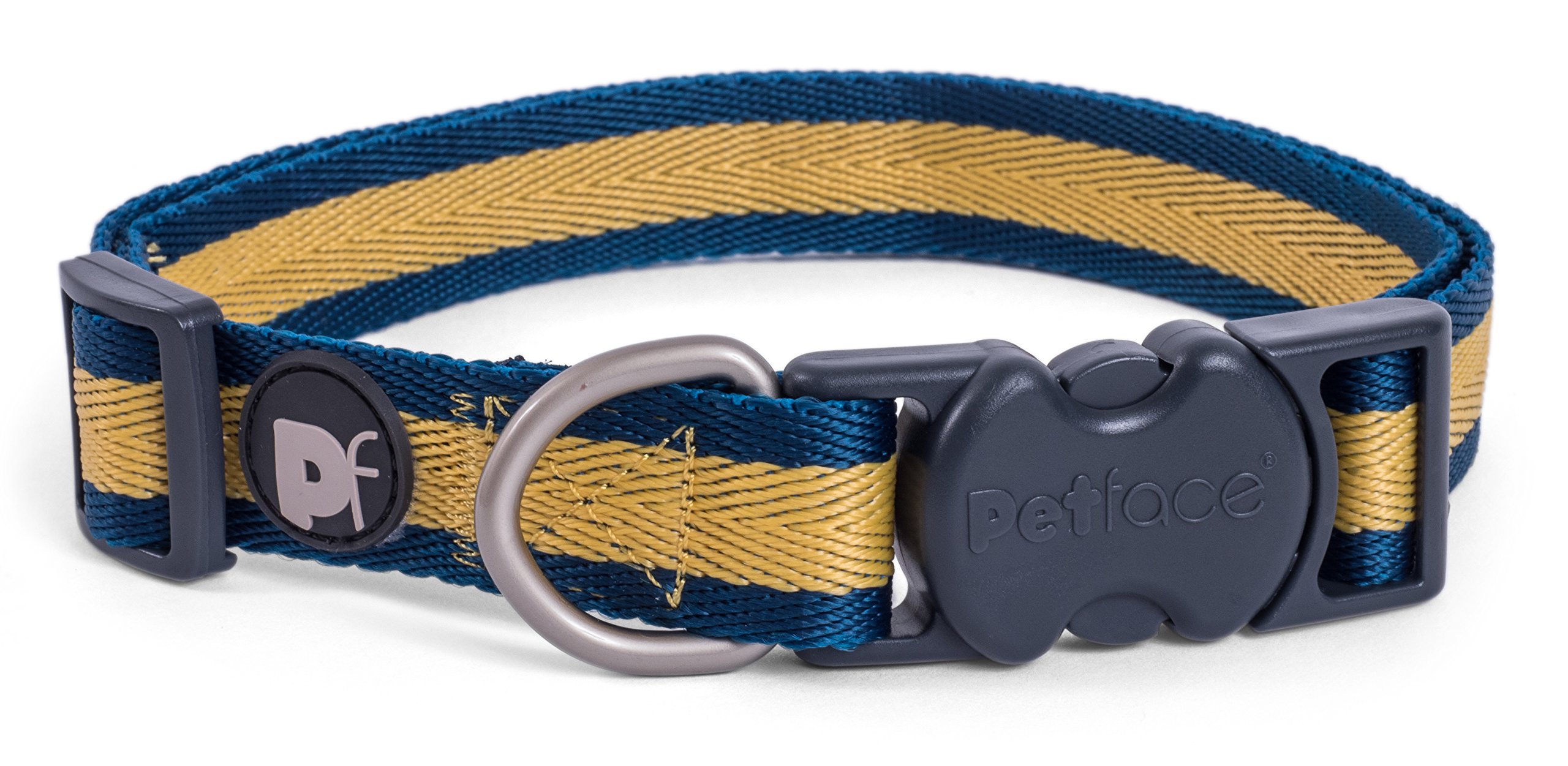 Petface Ocra Stripe Pattern Dog Collar, Large