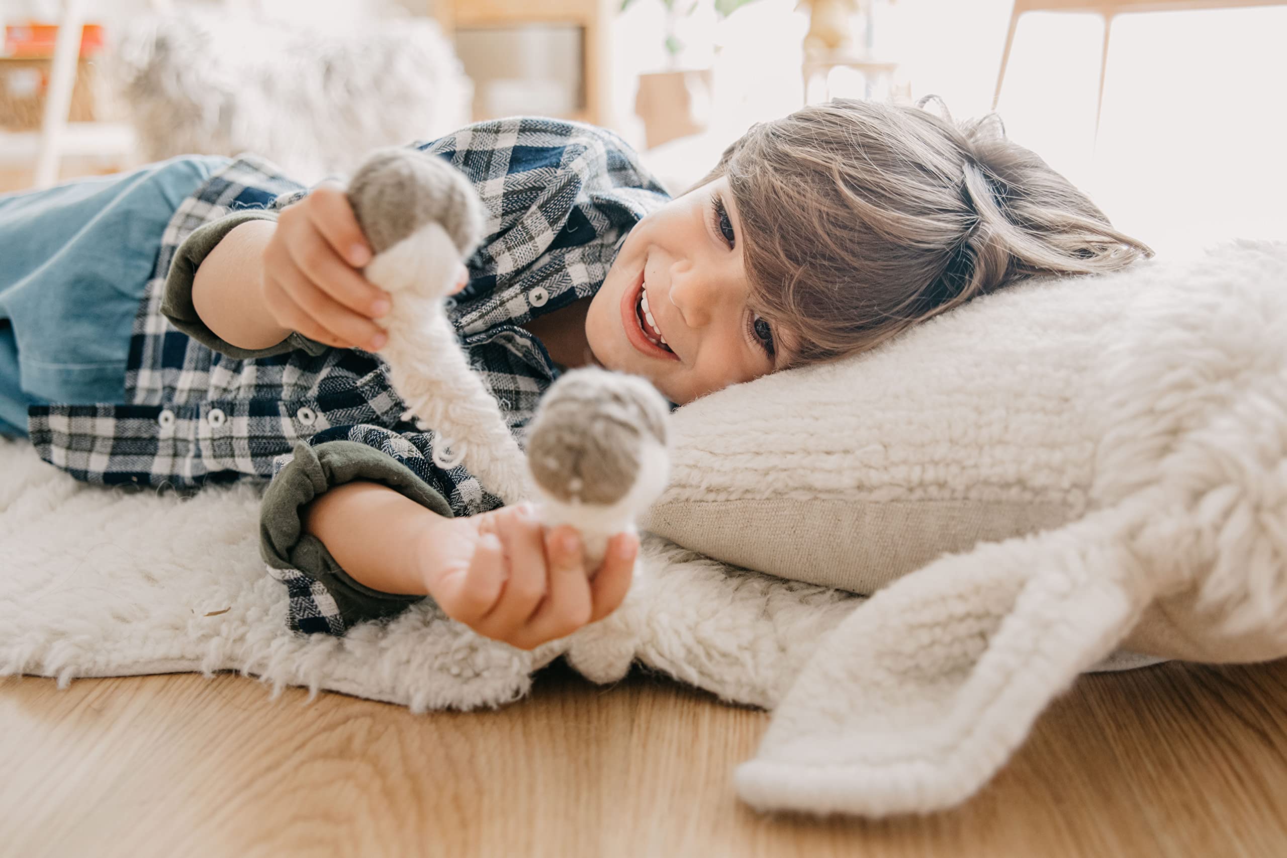 Woolable Schaf Kissen - Handgefertigt 35x35cm Waschbar