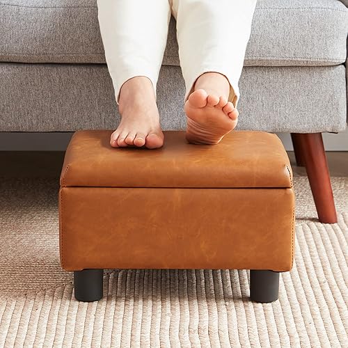 Vista 11 de Taburete pequeño para pies debajo del escritorio, reposapiés otomano, taburetes de pies, taburetes pequeños para pies para sala de estar, reposapiés
