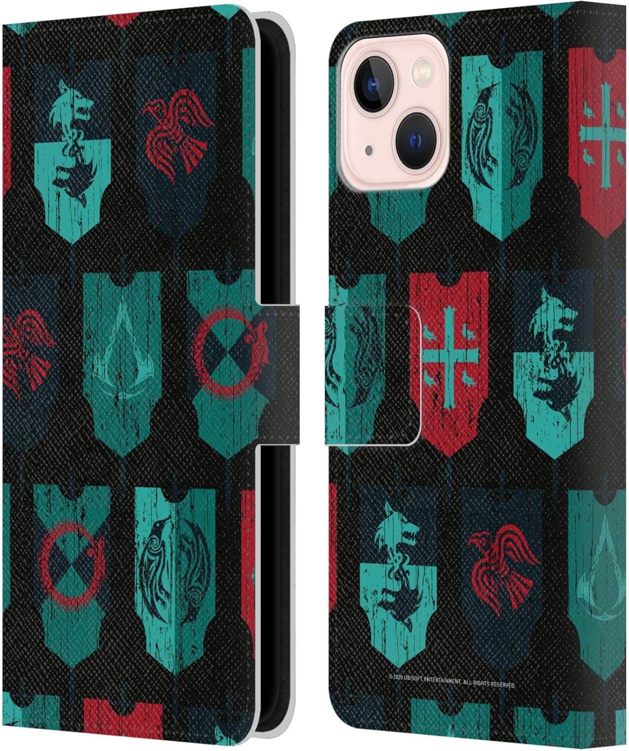 Head Case Designs Officially Licensed Assassin's Creed Banners Valhalla Compositions and Patterns Leather Wallet Case Compatible with Apple iPhone 13