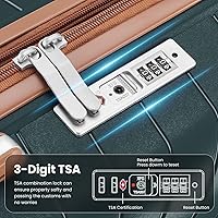 Vista 51 de Merax Equipaje, maleta extensible rígida con ruedas giratorias ligeras, Negro -, 40/48/52