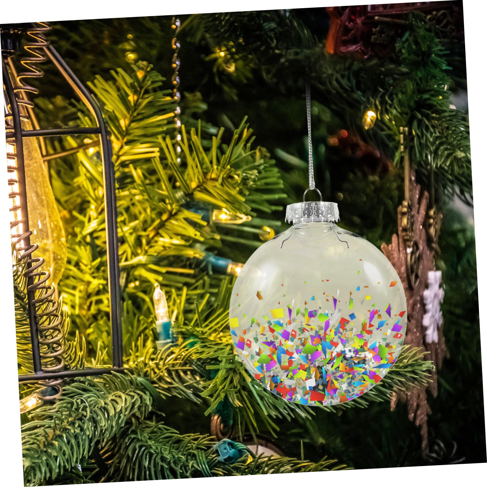 3 Transparente Weihnachtskugeln Mit Loch - Befüllbar, Wiederverwendbar Als Christbaumschmuck & Deko