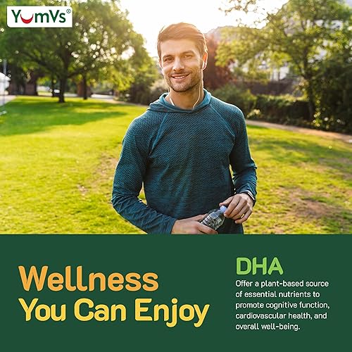 Miniatura 5 de Gomitas veganas de suplemento Omega 3 - Aceite de algas DHA vegano a base de plantas - Alternativa de aceite de pescado con linaza y algas - Sin