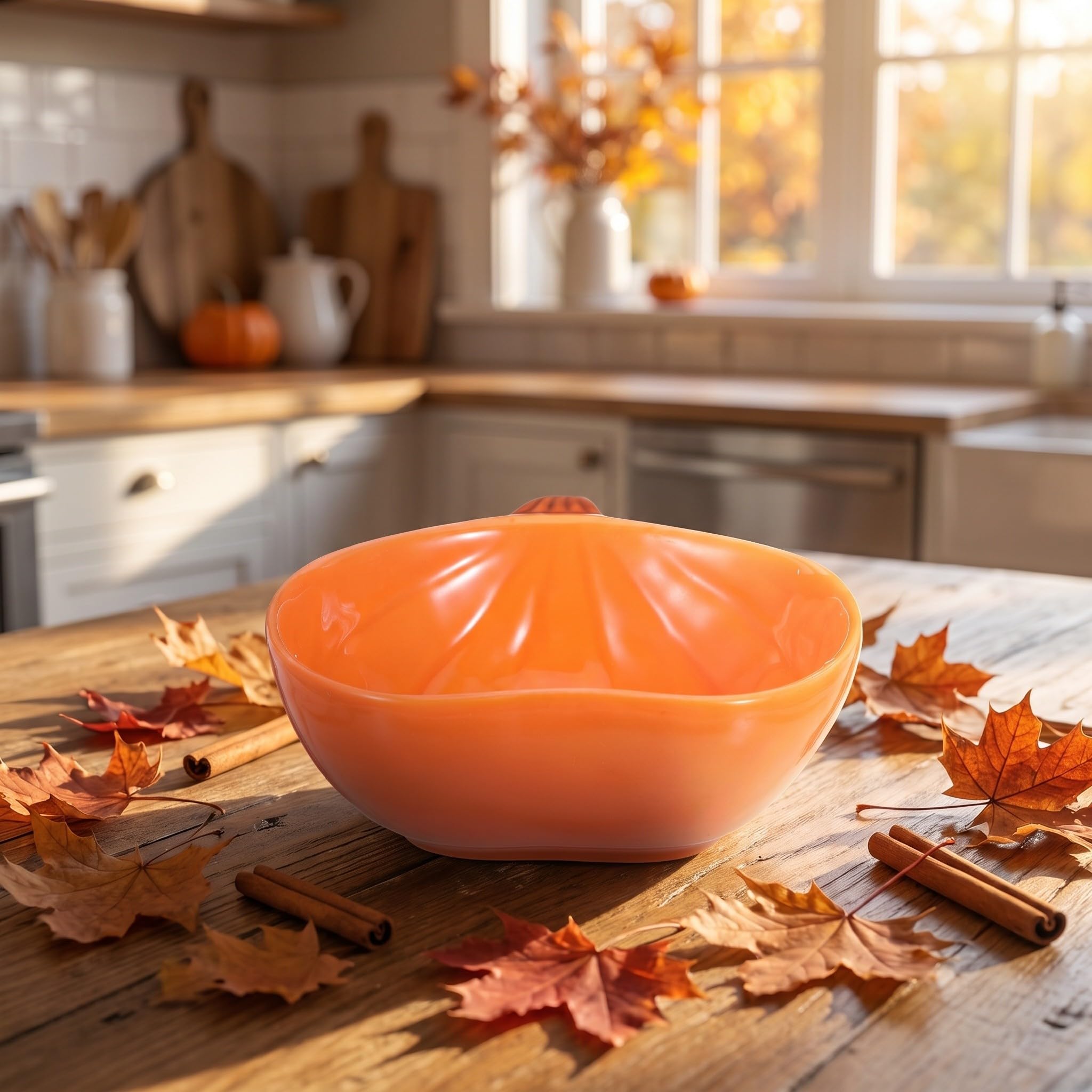 OUNONA 6 sztuk ceramicznych miseczek do maczania dyni jesiennych, małe naczynia do serwowania sosu, przypraw i przekąsek na Święto Dziękczynienia i Halloween