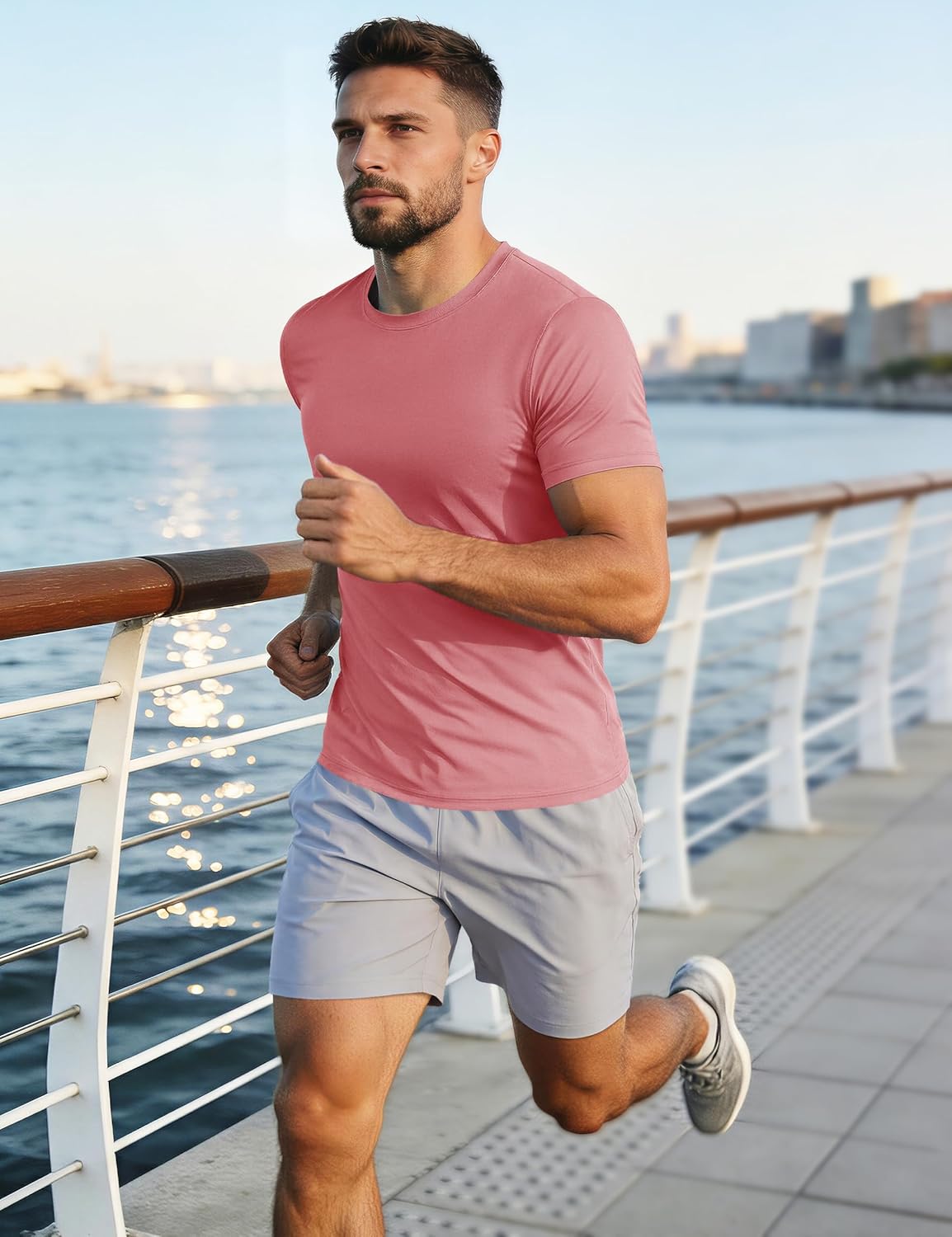 MAGCOMSEN Men's Short Sleeve UPF 50+ T-Shirt Quick Dry Rash Guard Athletic Running Swim Top Tee Performance Water Shirts - Image 2