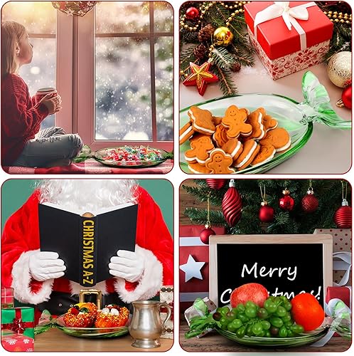 Miniatura 10 de Plato para dulces de Navidad, bandeja de caramelos de menta, platos para servir Navidad, bastón de caramelo, decoración de platos de Navidad, cuenco