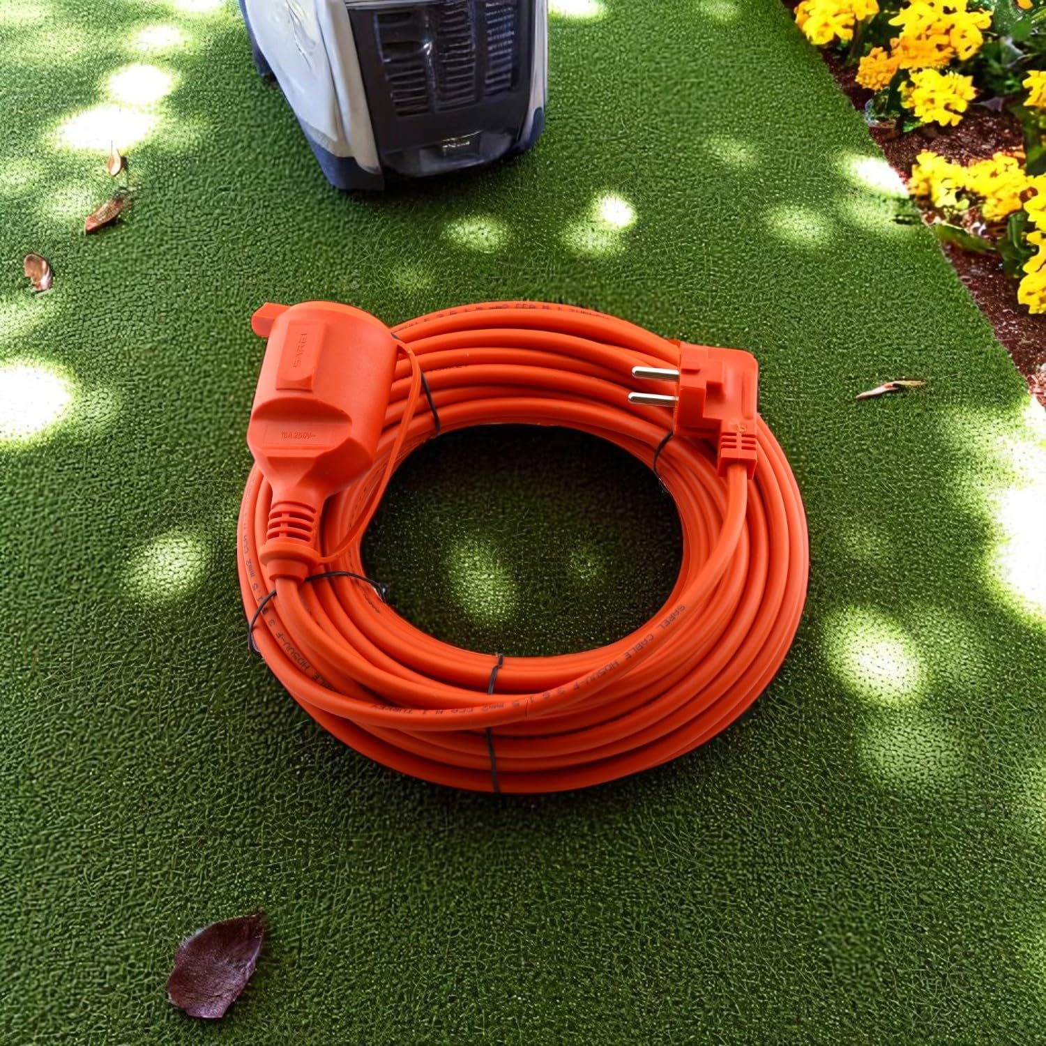 Uzatma Kablosu 30 METRE 3x2.5 mm Ev Tipi Topraklı CCA Kablolu Tekli Grup Fiş Priz Kapaklı Monofaze