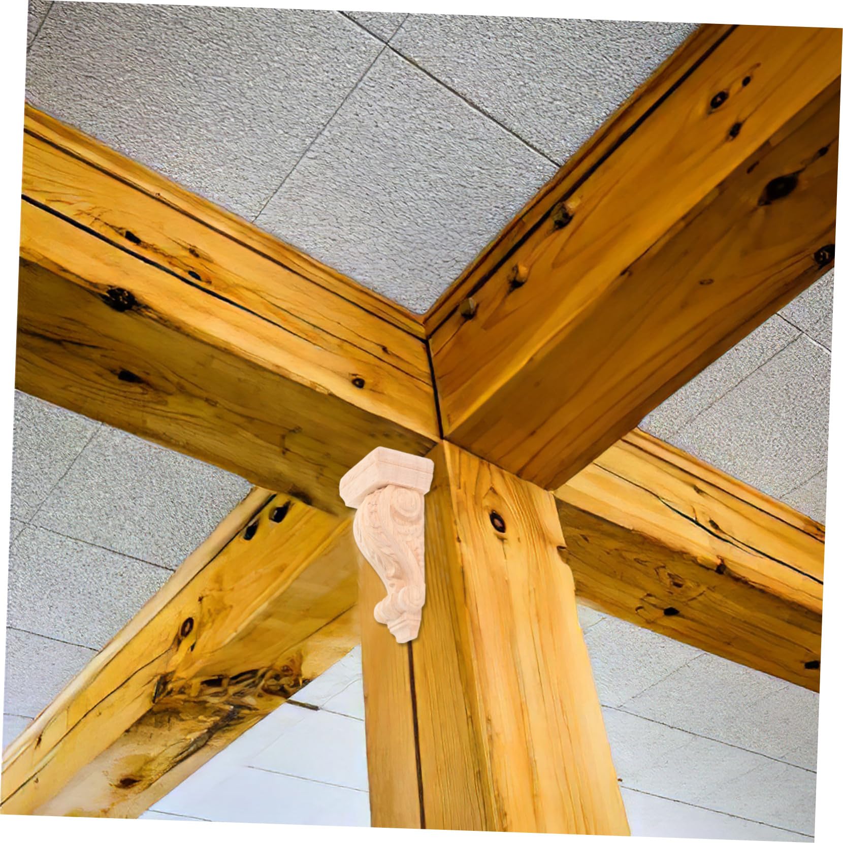 Dekorative Holzkonsolen Massivholz Geschnitzt Landhaus Regalhalterung Vintage Wanddeko Türstütze Für Restaurant Und Wohnraum