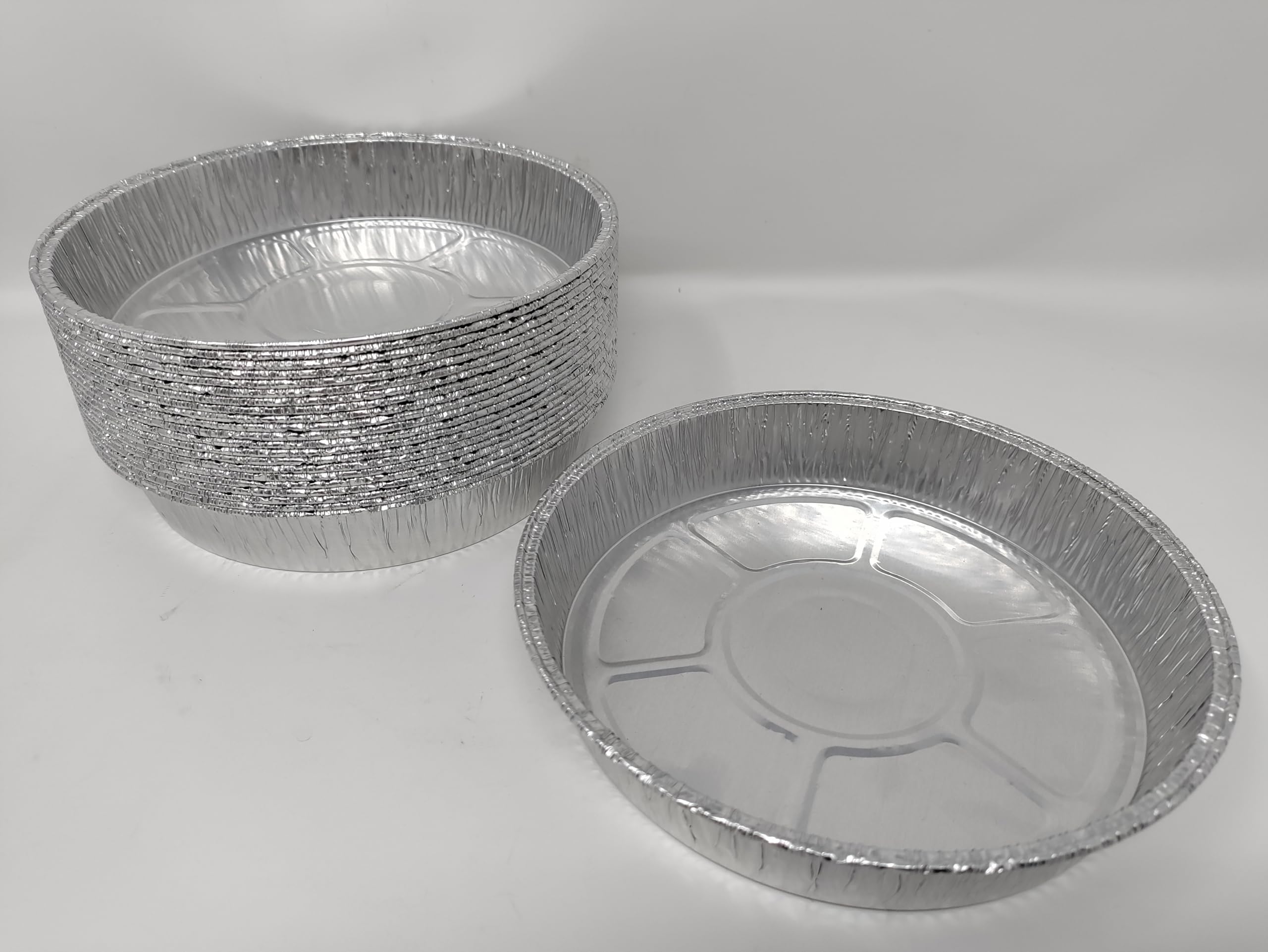 Foglish Home & Garden Round 16cm 6" Aluminium Foil Flan Pan Trays Dishes Bake Oven Cook BBQ Airfryer (100)