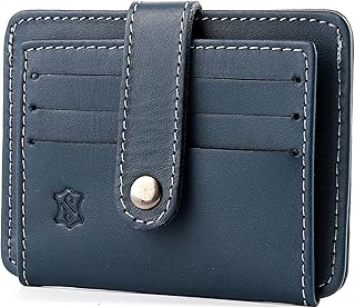 محفظة من ديبيل مصنوعة من الجلد للجنسين، بتصميم عصري باللون الكحلي، متينة وعملية