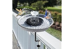 Deck Mounted Bird Bath | Solar Powered Fountain