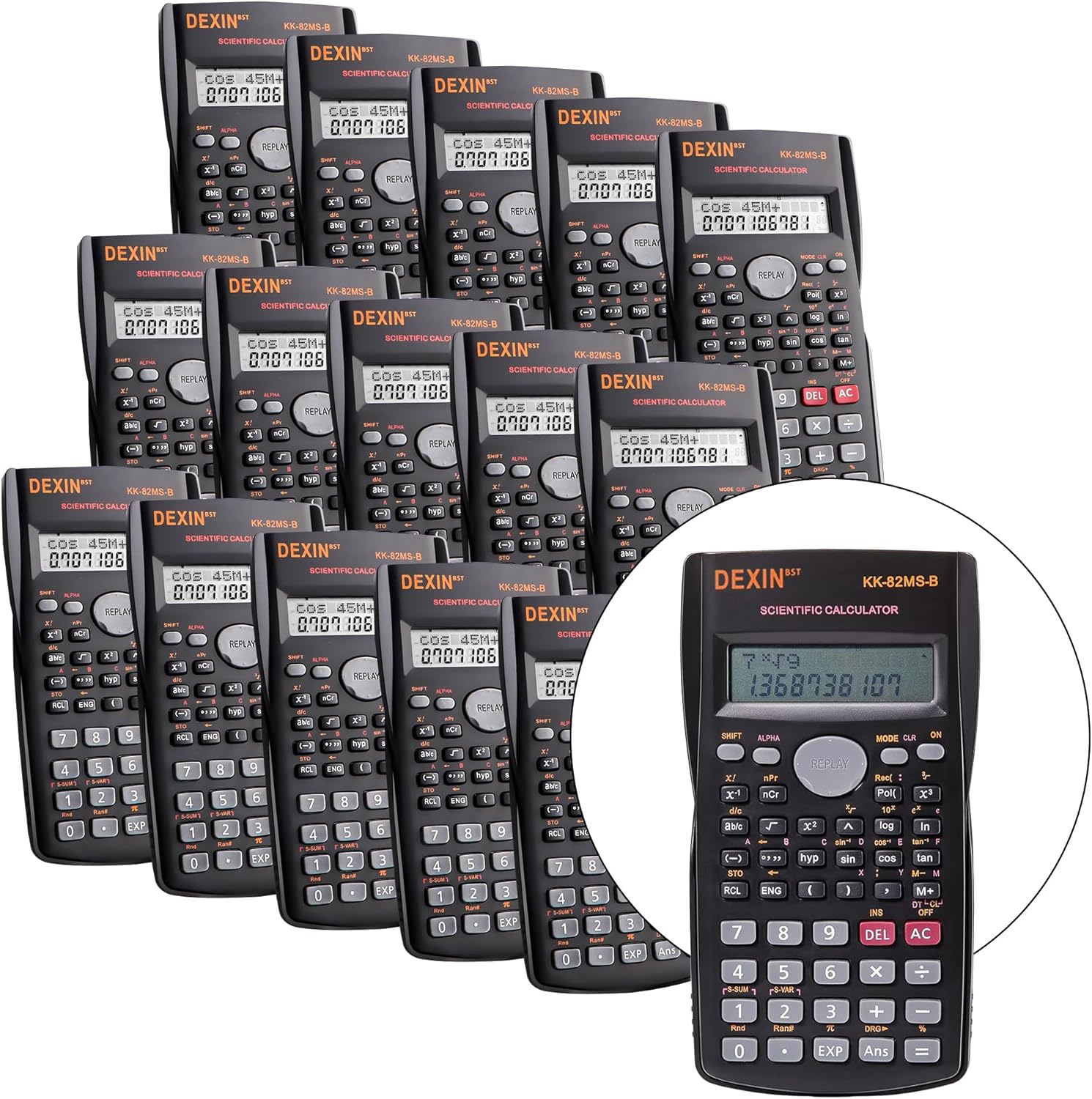 24 Pack Scientific Calculators, 2 Line Engineering Large Display Scientific Calculator Bulk Multi-Function Ideal for Student Teacher Algebra Chemistry Finance Construction Office School Business 24 Pack Scientific Calculators, 2 Line Engineering Large Display Scientific Calculator Bulk Multi-Function Ideal for Student Teacher Algebra Chemistry Finance Construction Office School Business