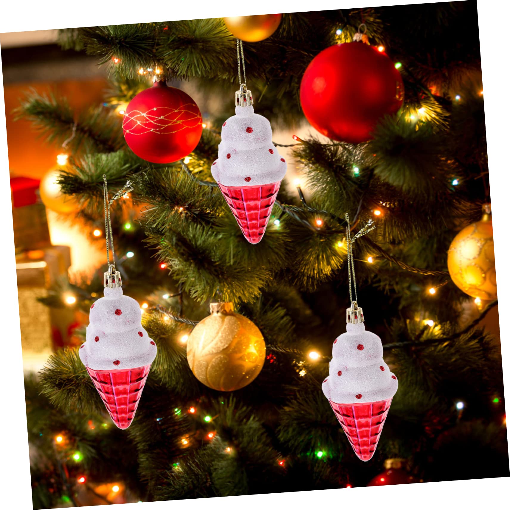Cabilock 4 Set Di Decorazioni Per Lalbero Di Natale Palline Di Natale in Feltro Ornamenti Girevoli Decorazioni Per Feste Pendenti Di Natale Unici 6 Pezzi * 4