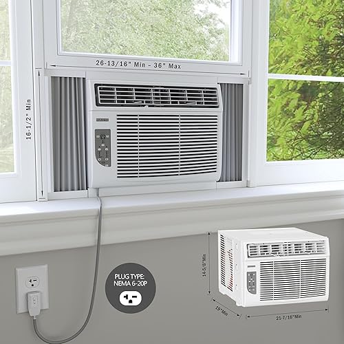 Miniatura 3 de DRWHC122XNA1 - Aire acondicionado de ventana de 12,000 BTU 230V con calefacción suplementaria de 11000 BTU y control remoto, color blanco