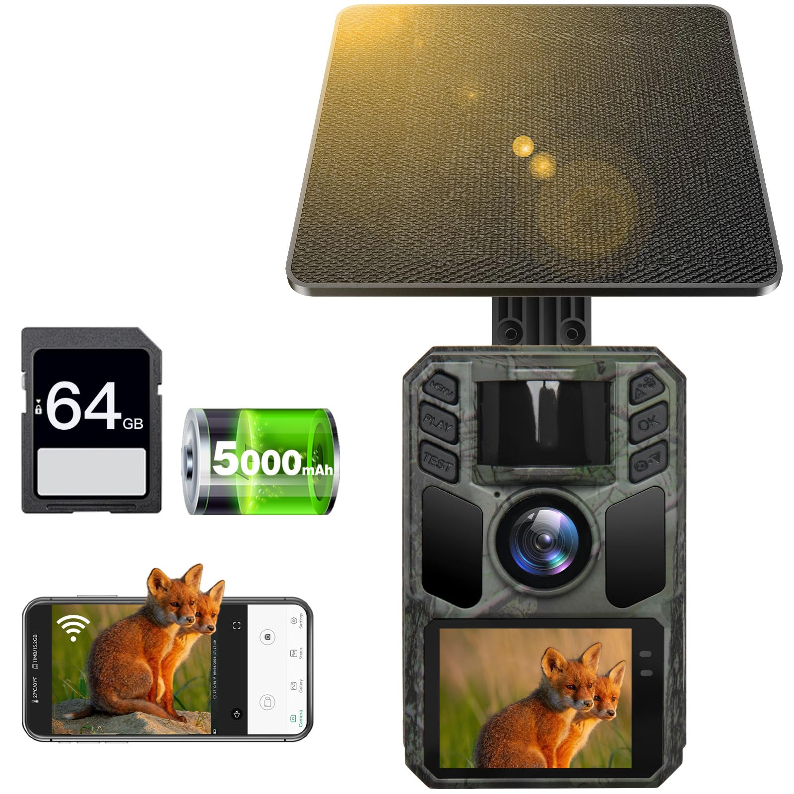 Amazon.co.jp: FKPCAM 2025最新型【WIFI&ソーラー充電式