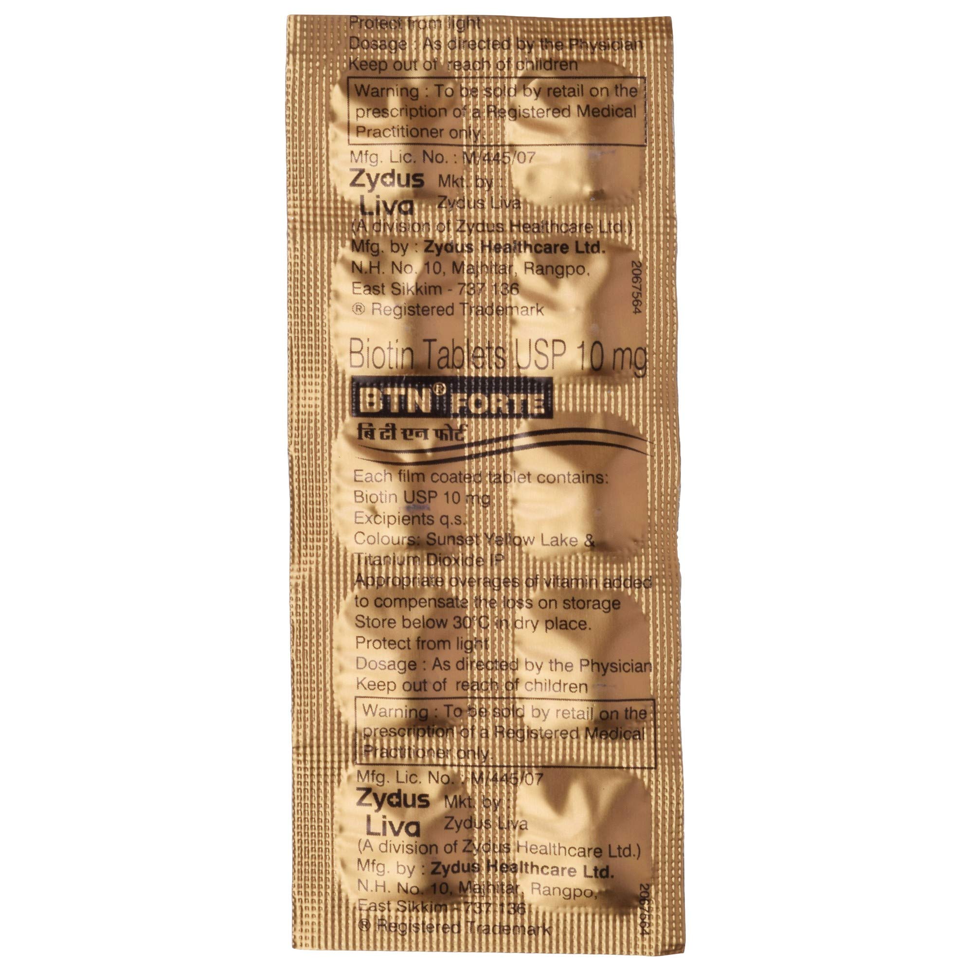 BTN Forte - Strip of 10 Tablets