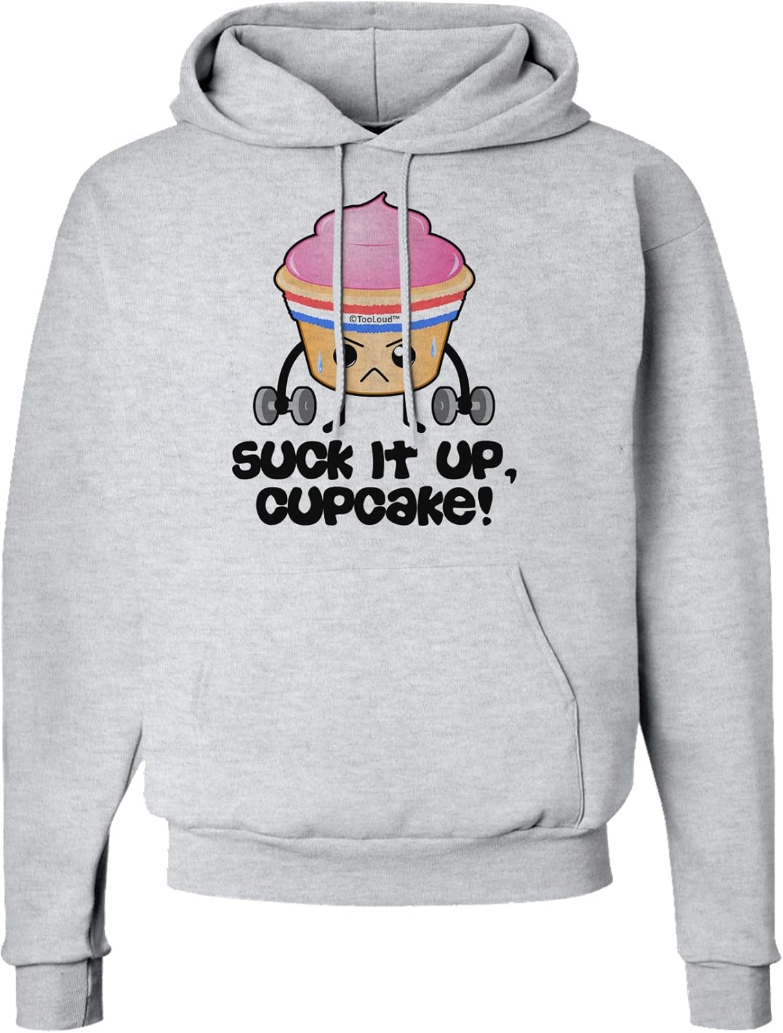 TOOLOUD Suck It Up Cupcake Design Hoodie Sweatshirt Hooded Pullover Pockets