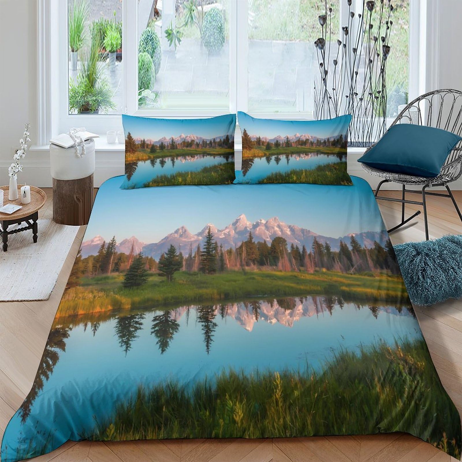 Housse de couette 200x200cm géométrique pour renouveler facilement votre parure de lit double