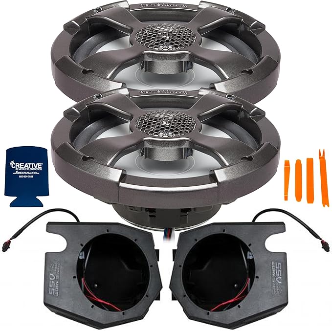 Powerbass 6.5" RGB Shallow Coaxial con Kick Panel Speaker Pods miniatura 2