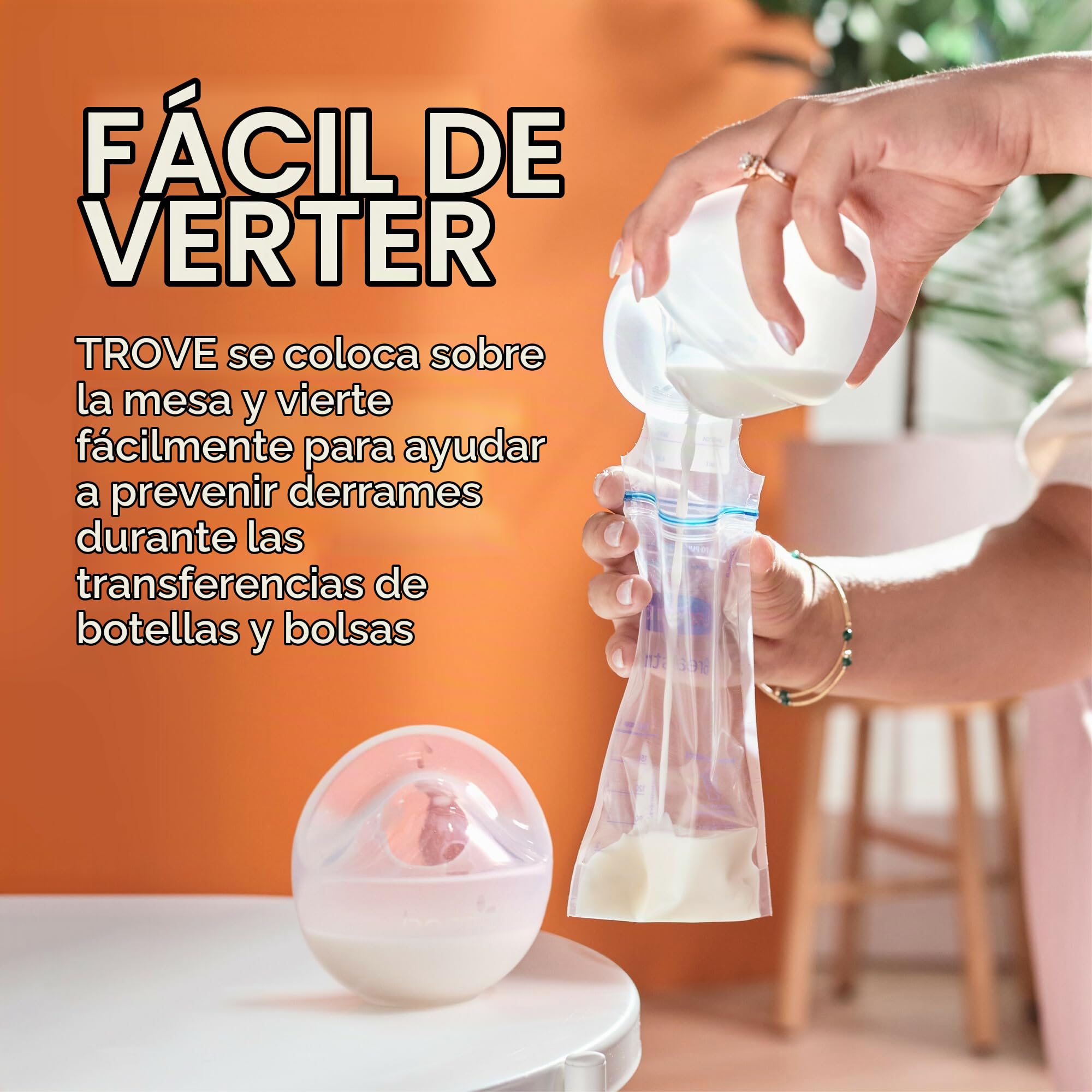 Boon Trove - Extractor de leche manual de silicona - Extractor de leche materna manos libres - Colector de leche materna con bolsa de viaje - 2 unidades