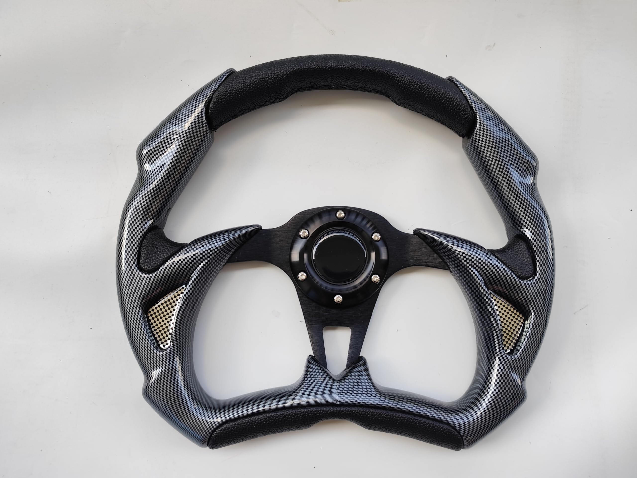 Amazon.com: Tzvmny Black 14inch Steering Wheel With Horn Button