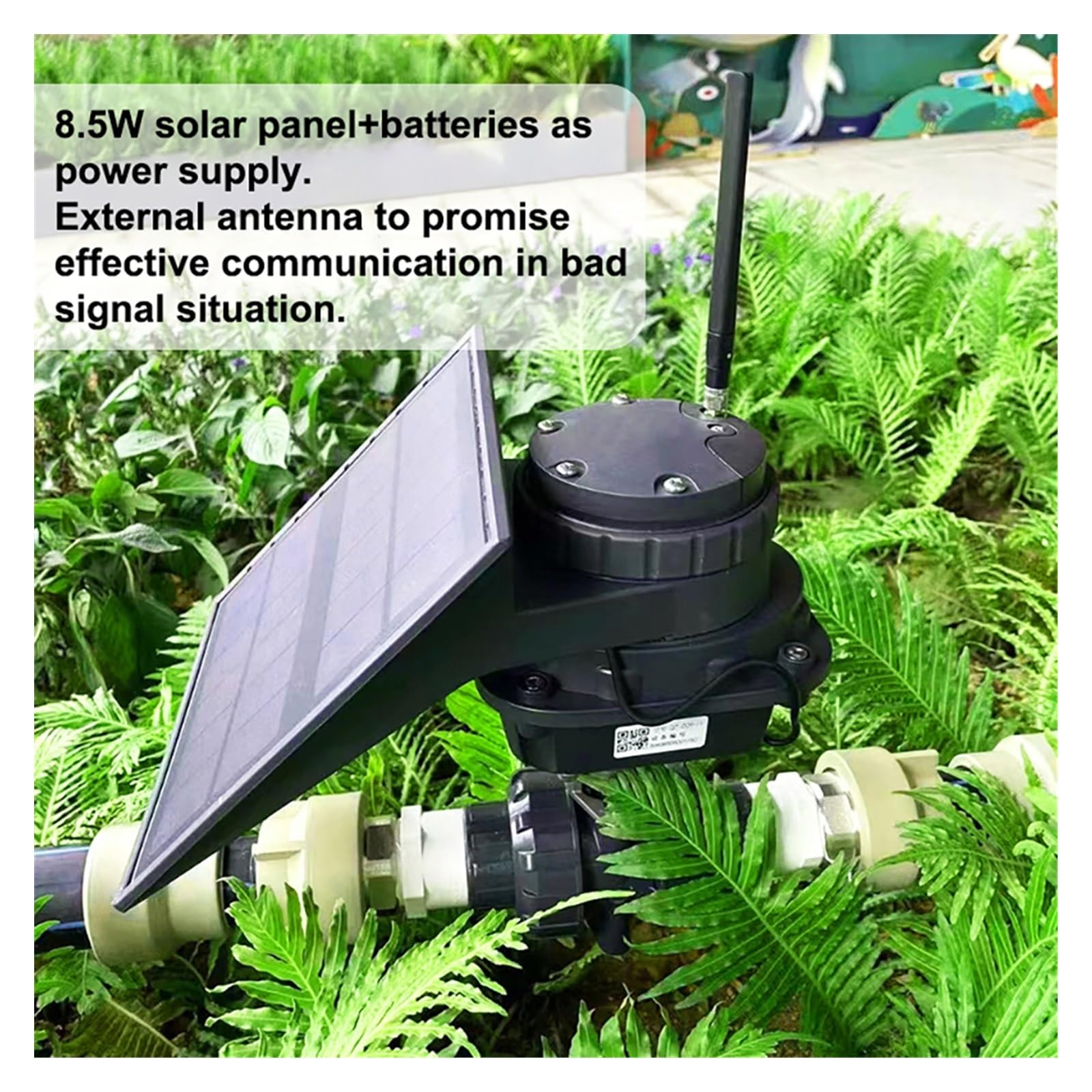 Système d'irrigation solaire intelligent 4G, synchronisation d'arrosage, contrôleur de Valve d'arrosage de jardin agricole, Valve de contrôle d'irrigation goutte à goutte ( Size : DN32 , Color : With