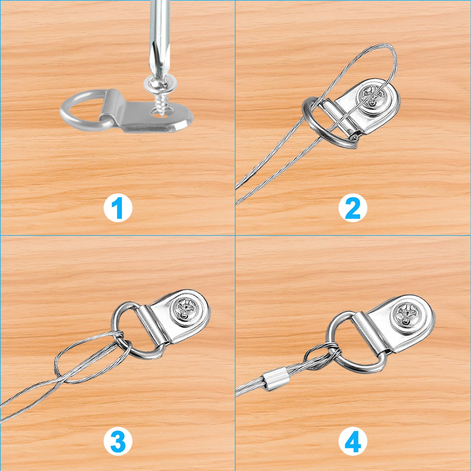 98 Feet (30m) Picture Hanging Wire Heavy Duty Picture Wire Hanging Kit - Image 3