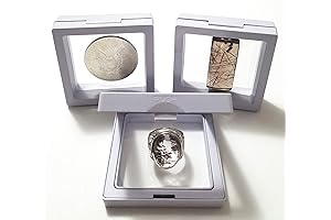 JM Set of 3 Mini Shadow Boxes for Displaying Coins, Medallions, Jewelry, and Gifts
